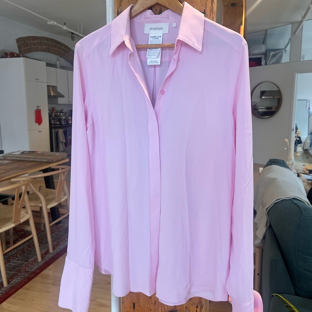 Sportmax Light Pink Button-Down Shirt
